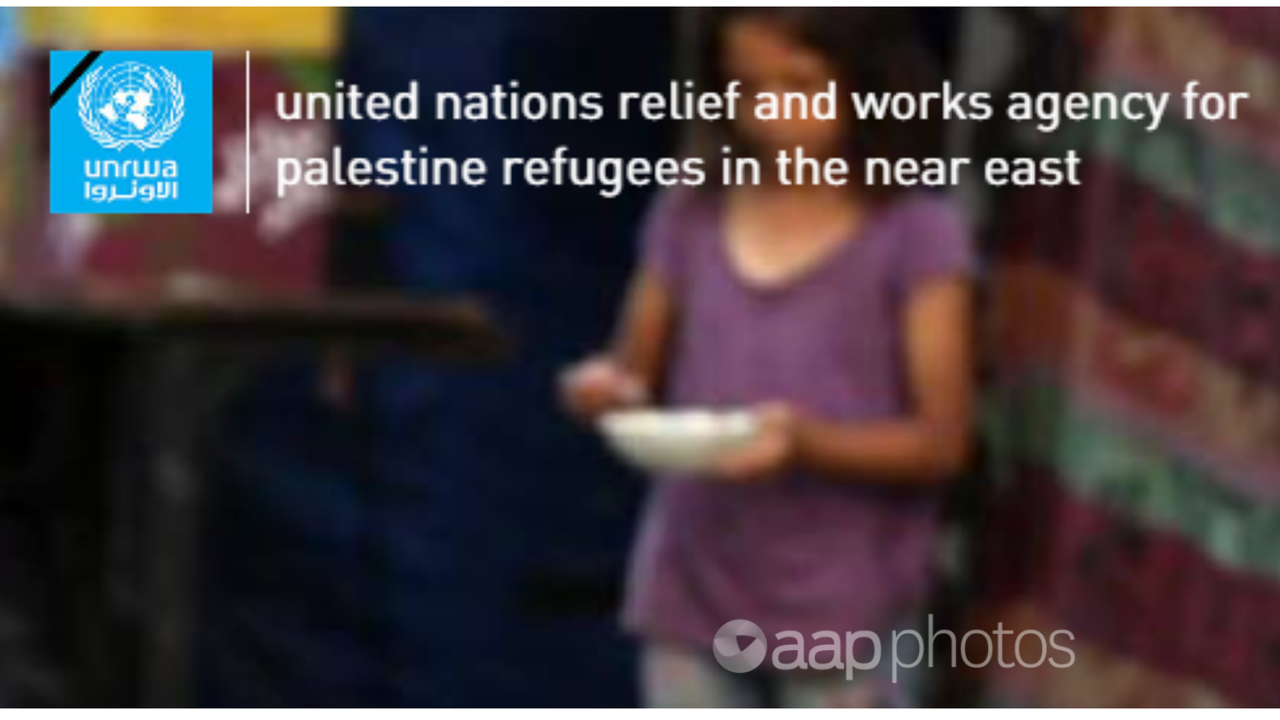 Black stripe visible on the UNRWA logo on its website.