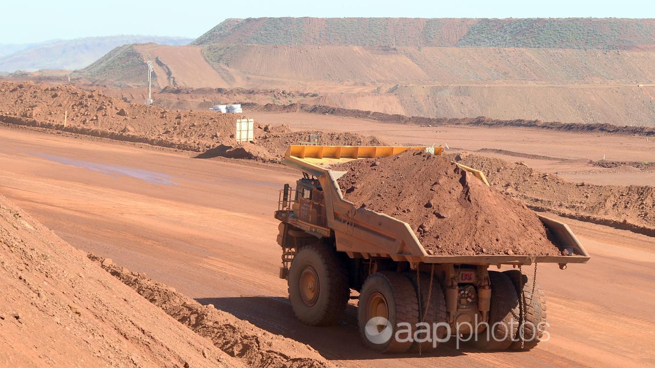 Haulage truck at Rio Tinto mine in Pilbara