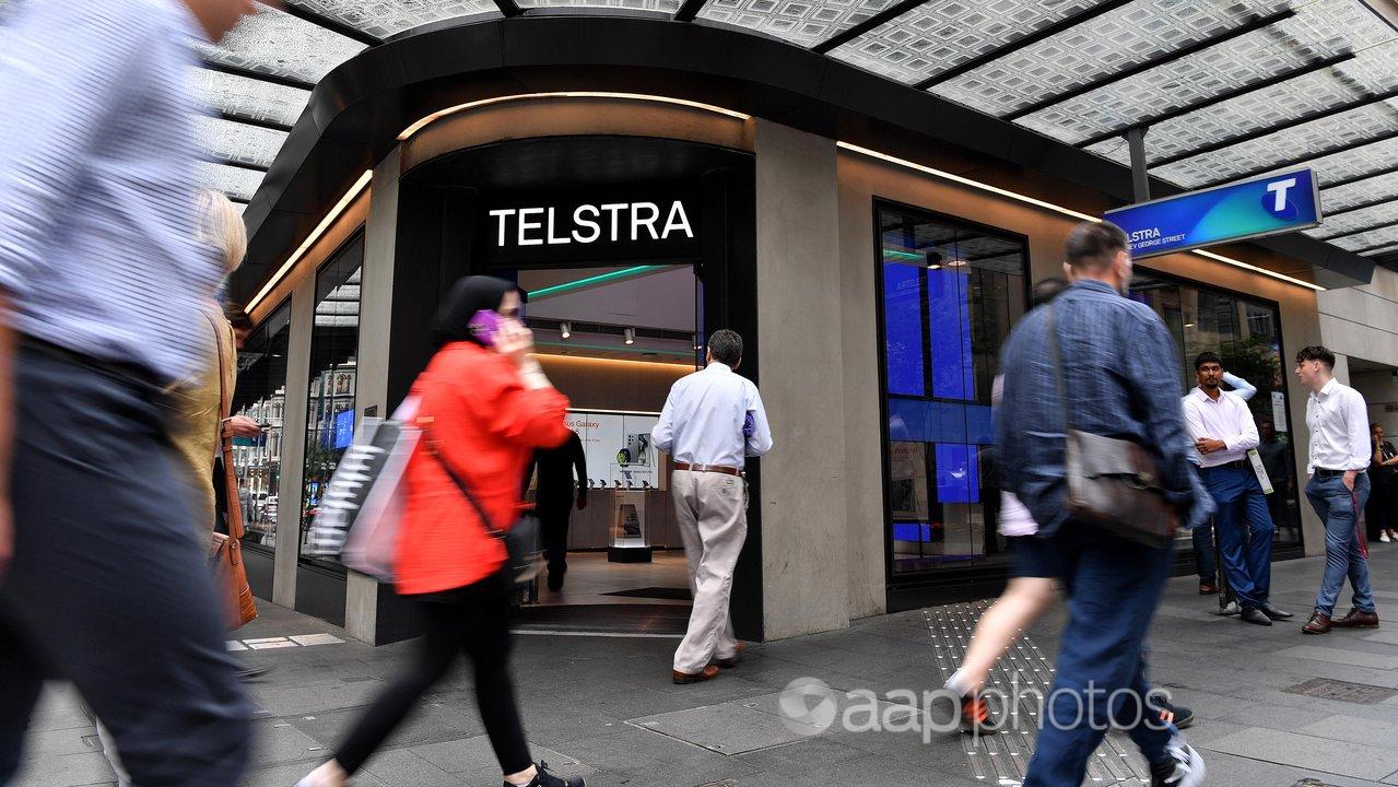 A Telstra store in Sydney