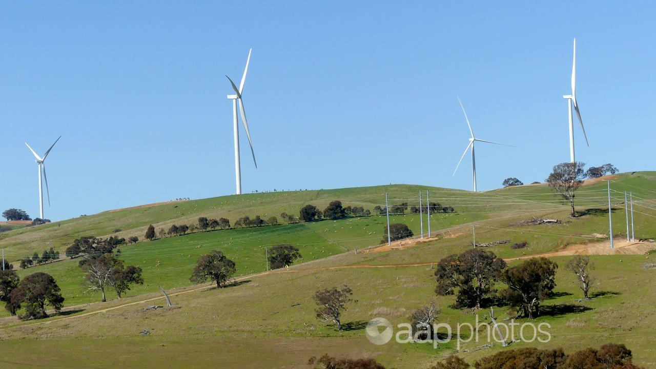 Wind turbines near Carcoar