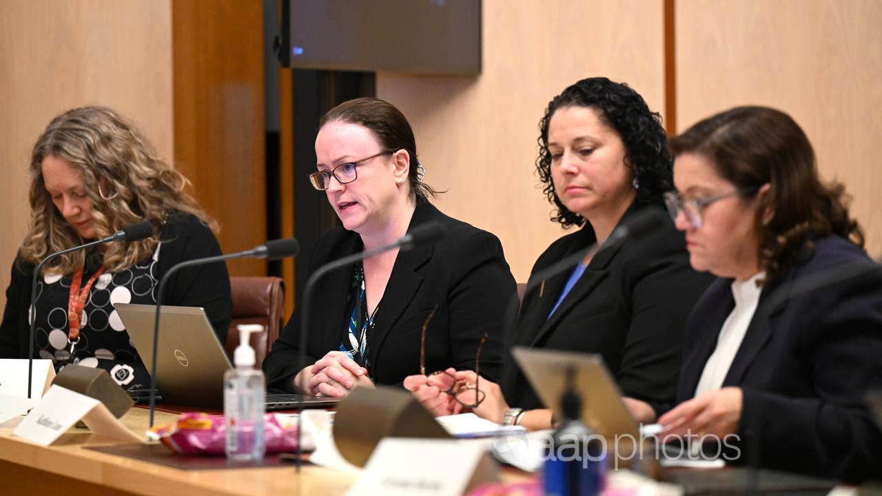 Kate Lynch speaks during the PFAS inquiry