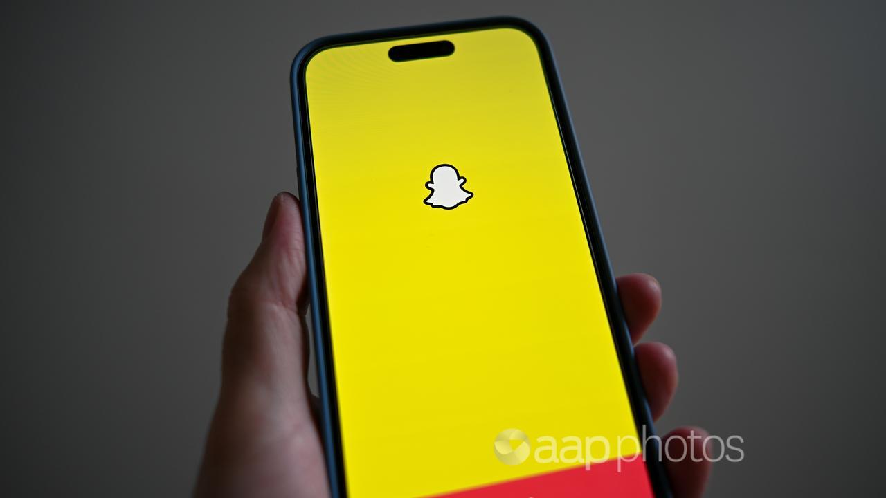 Snapchat is seen on a phone