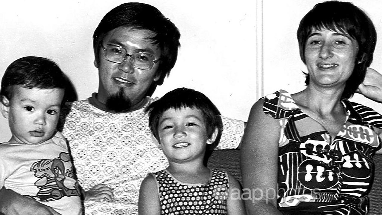 Penny Wong as a child with her family.