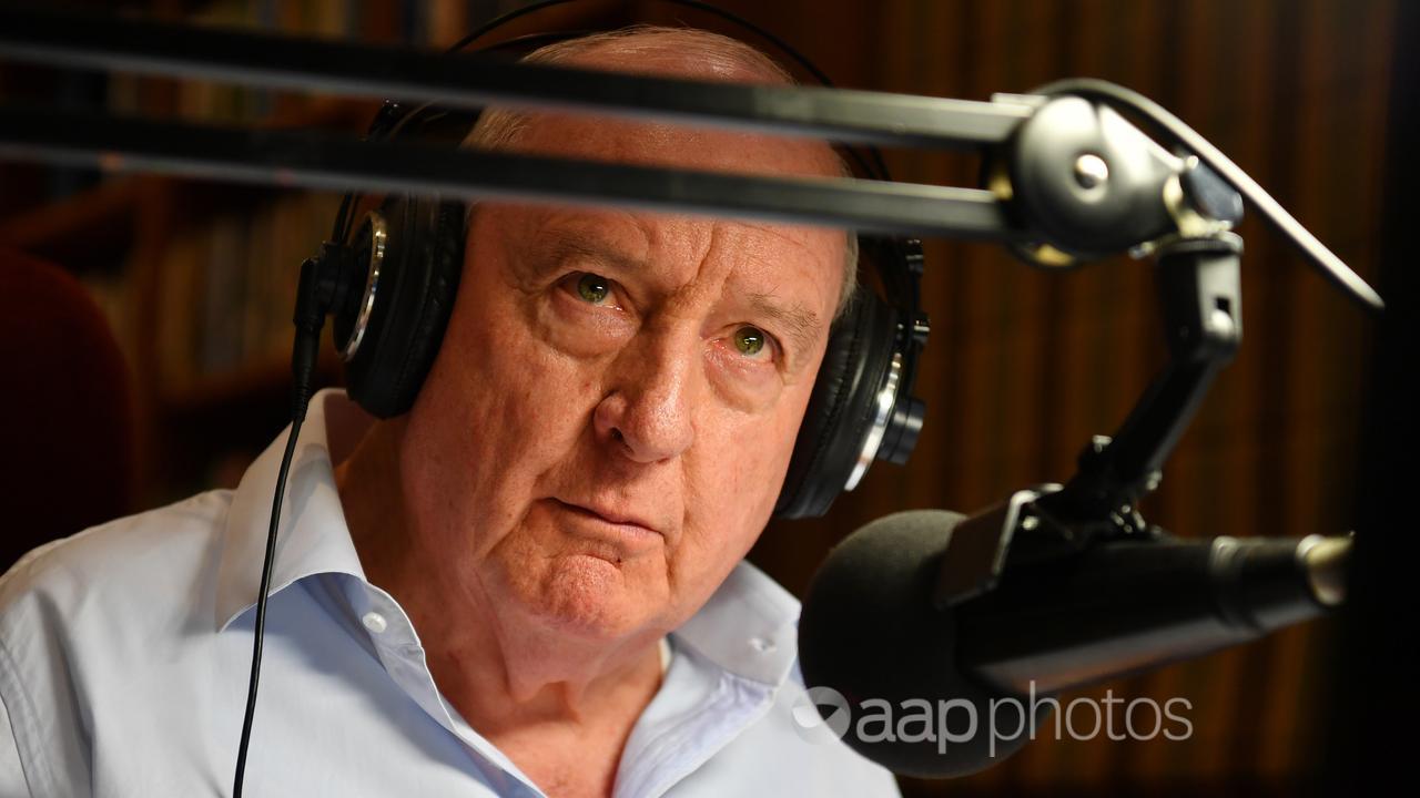 Broadcaster Alan Jones during his final breakfast show (file)