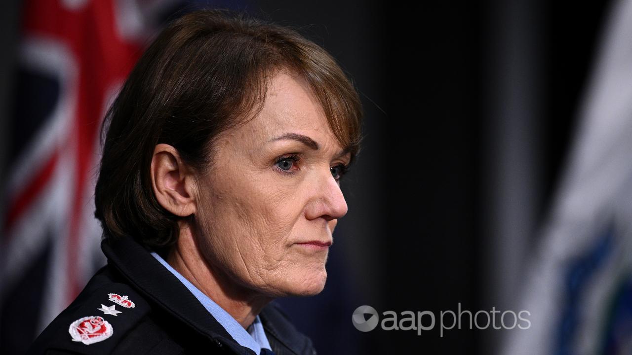 NSW Police Commissioner Karen Webb addresses media (file)