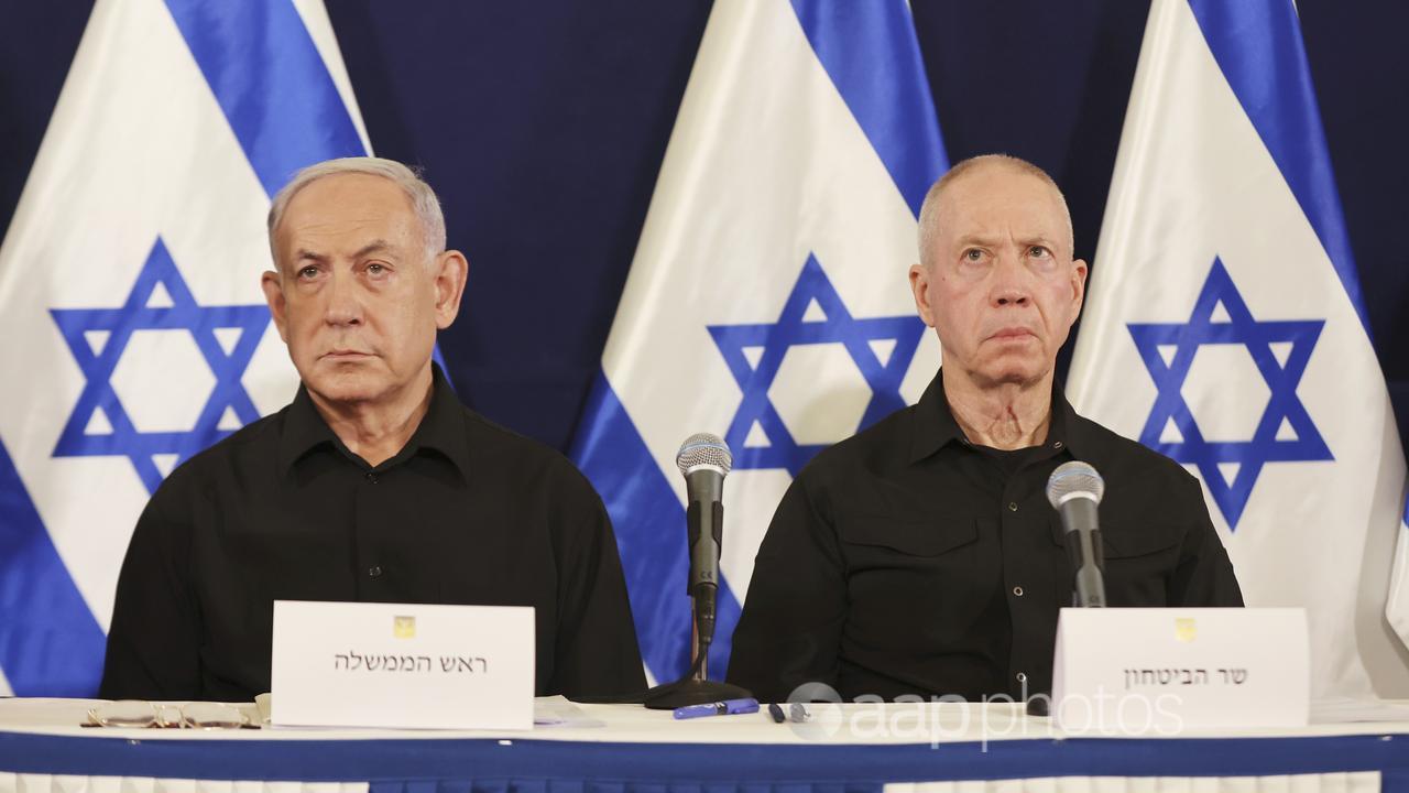 Israeli leader Benjamin Netanyahu, and Defence Minister Yoav Gallant