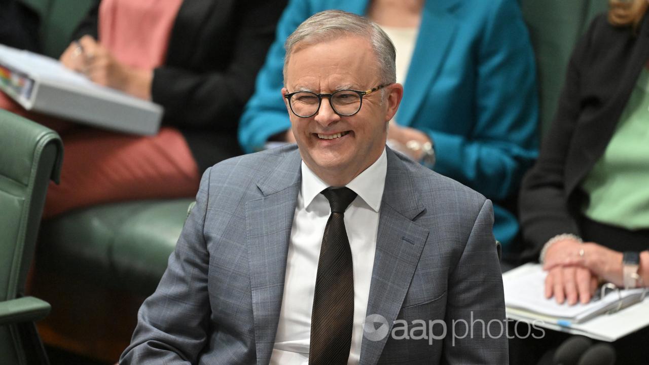 Anthony Albanese in the House of Representatives at Parliament House.