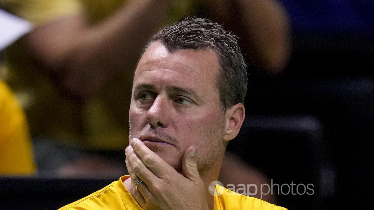 Australia's captain, Lleyton Hewitt,