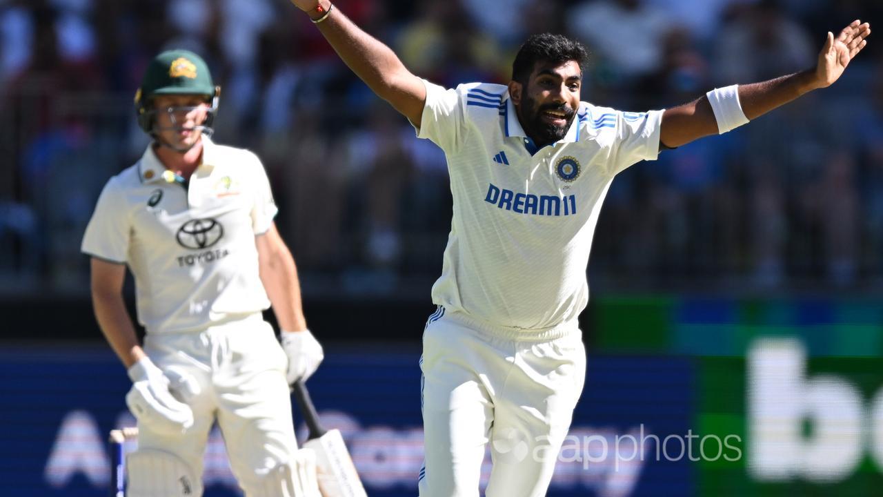 Nathan McSweeney and Jasprit Bumrah.