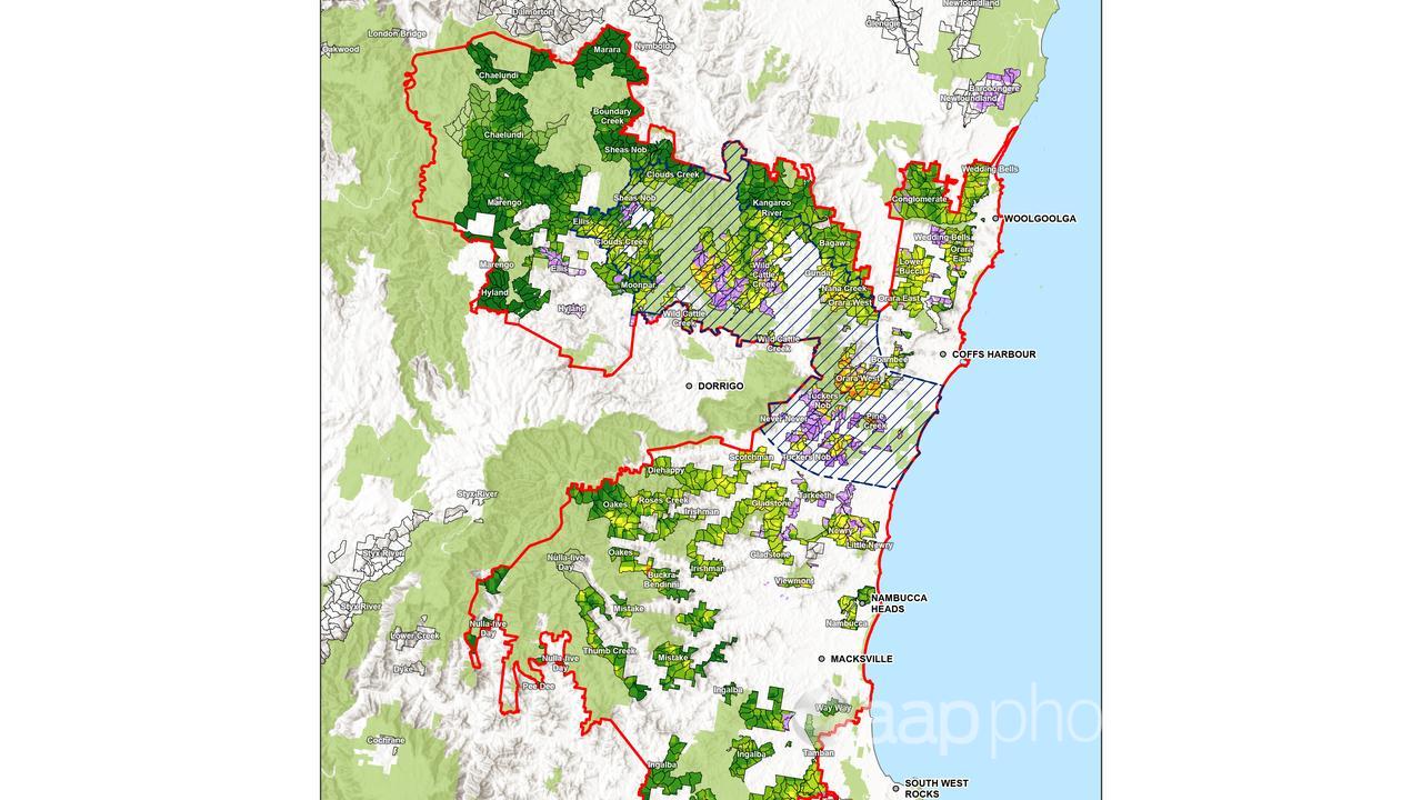 A map for a Great Koala National Park 