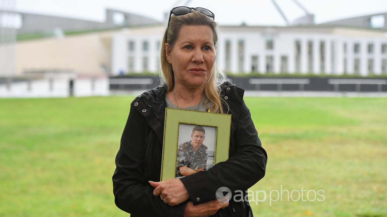 Julie-Ann Finney outside Parliament House (file image)