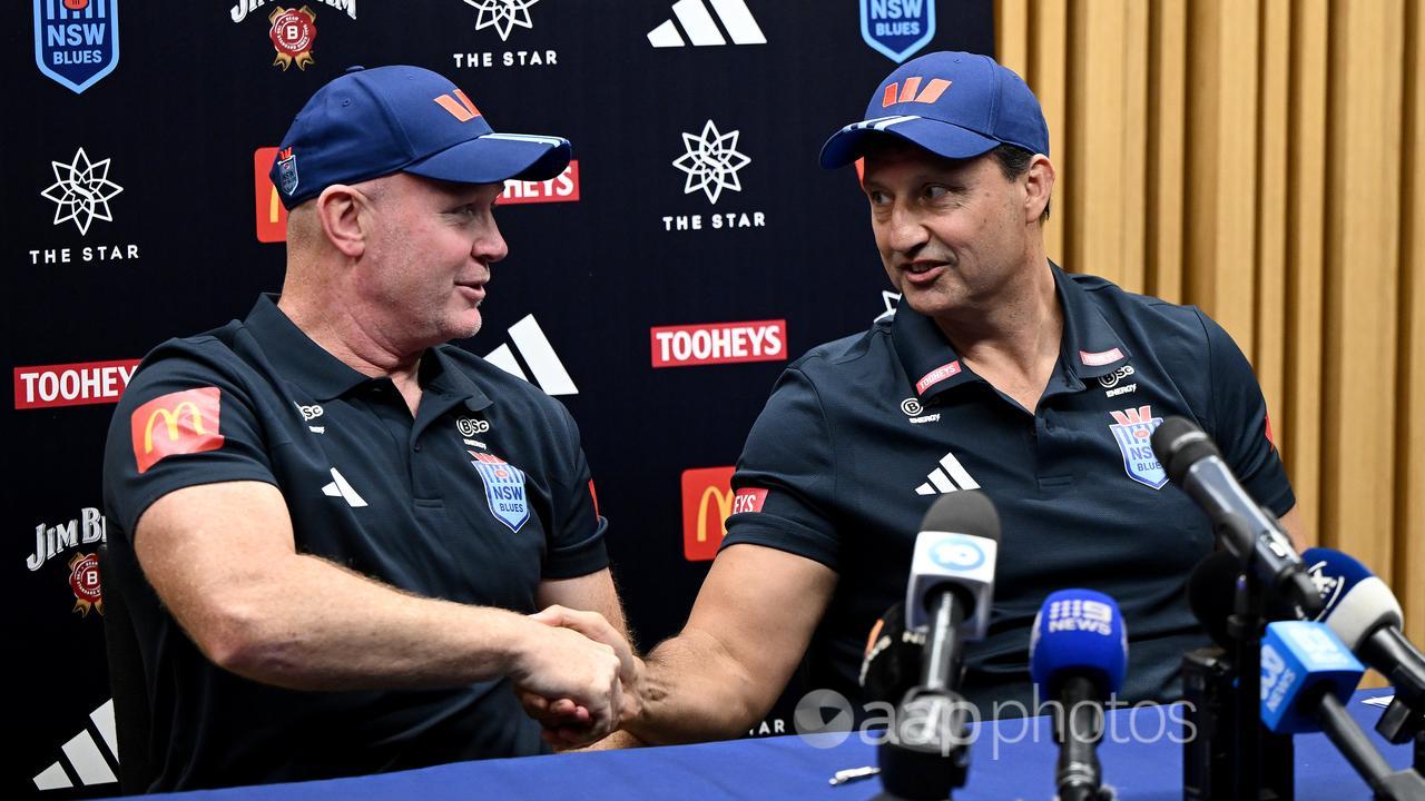 John Strange (left) and Laurie Daley.