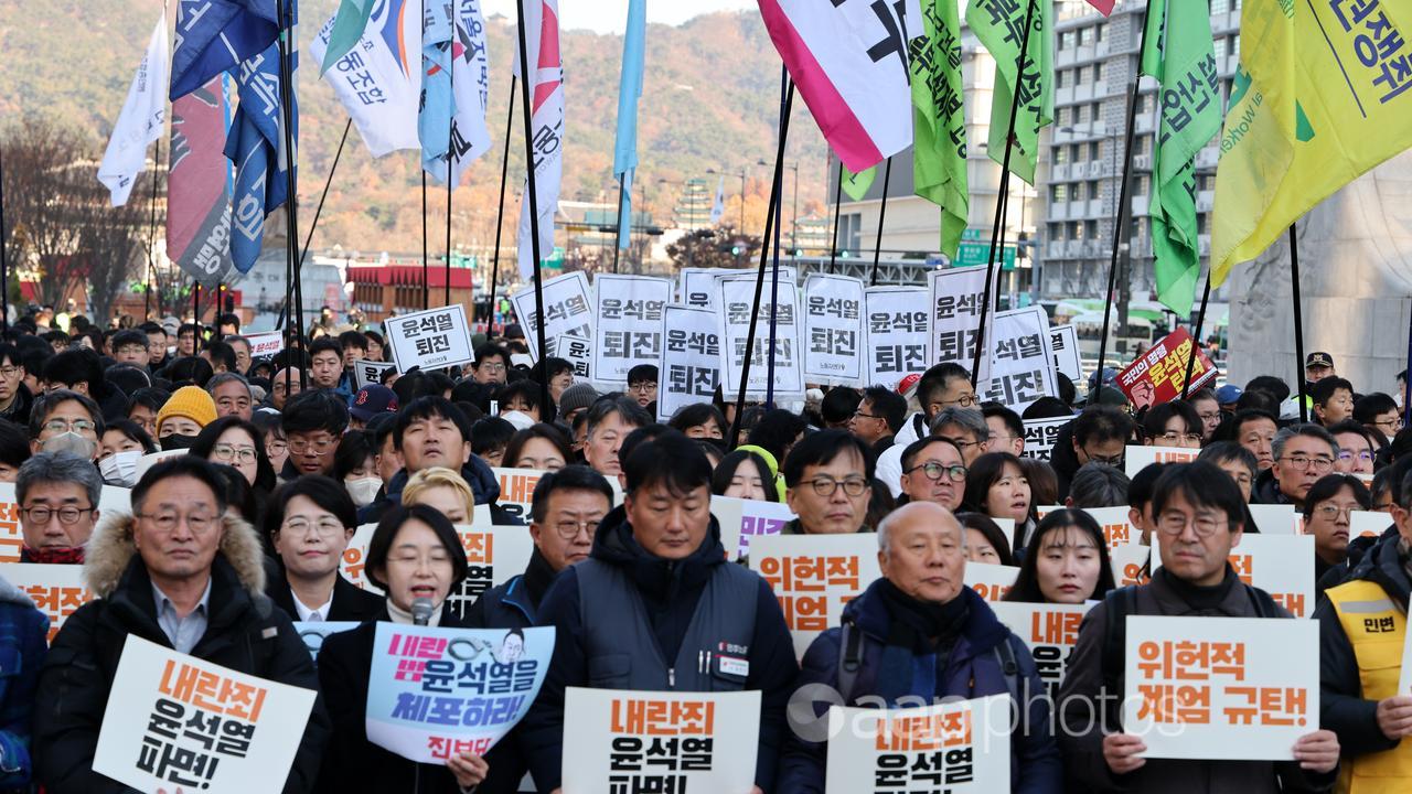 Protest against Yoon Suk Yeol in December 2024.