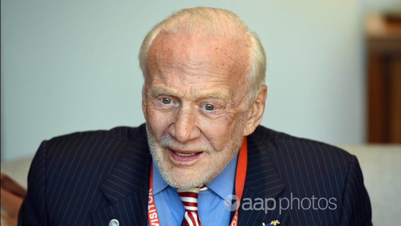 U.S. astronaut Edwin 'Buzz' Aldrin at Parliament House in Canberra