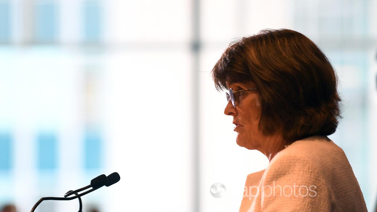 Reserve Bank Governor Michele Bullock speaks to media