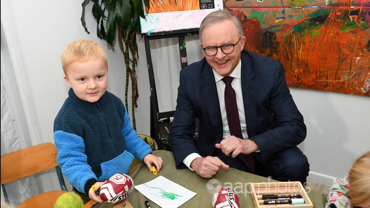 Anthony Albanese at early learning centre