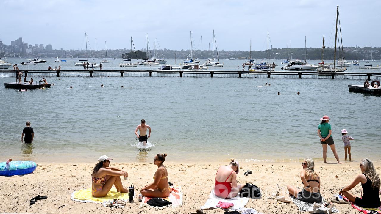 People at the Murray Rose pool on Sydney Harbour