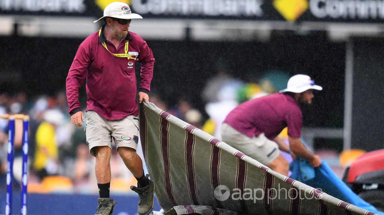 Ground staff in action.