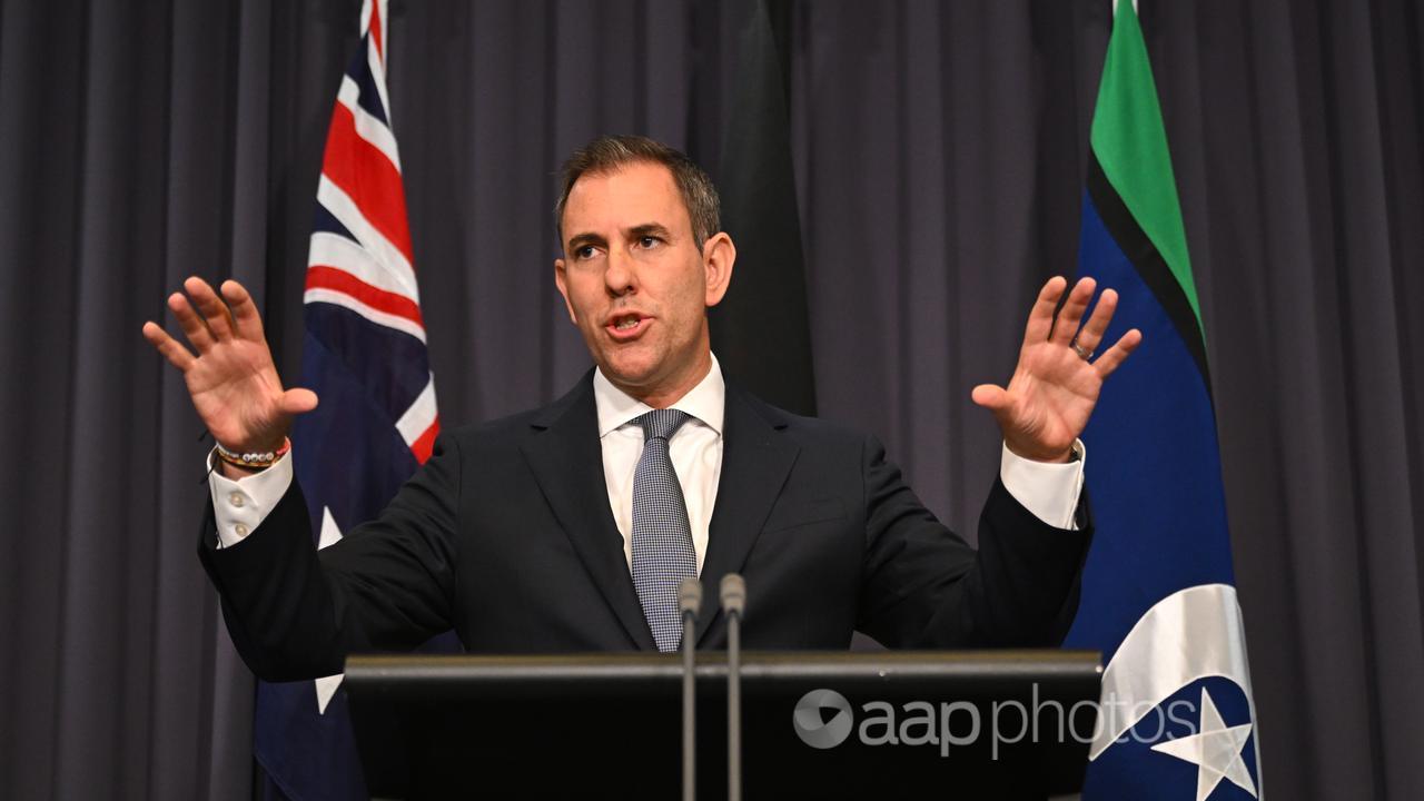 Treasurer Jim Chalmers at a press conference