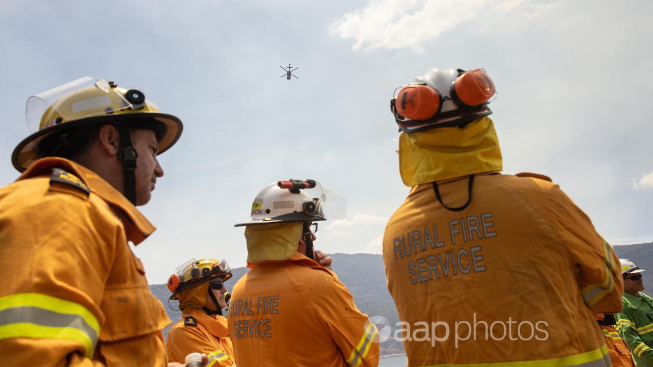 Fire crews in the Grampians.