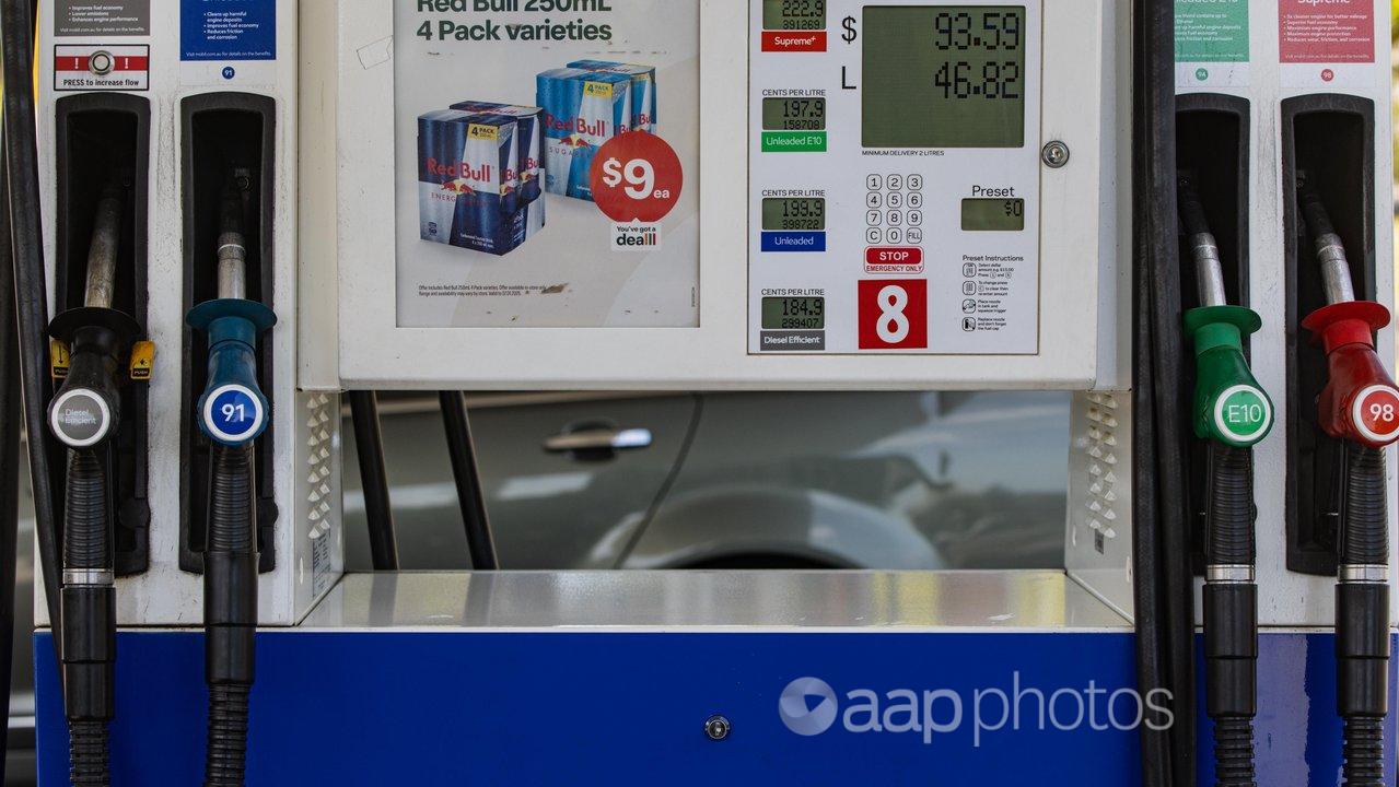 Pump at Melbourne service station