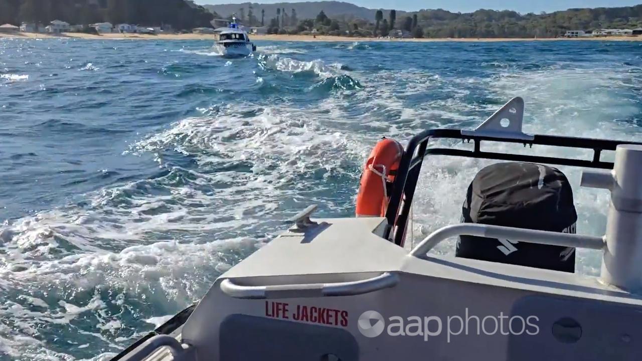 Marine Rescue NSW volunteers off North Avoca beach