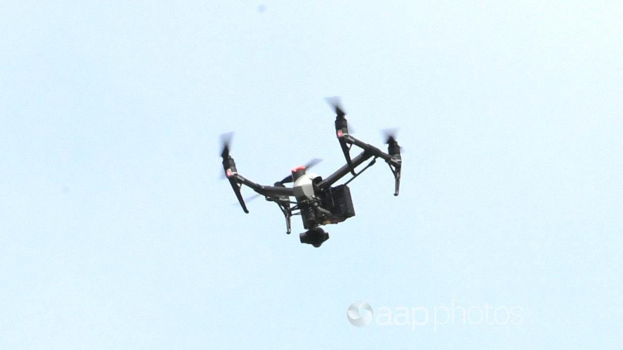 A drone at the Royal Randwick Racecourse in Sydney