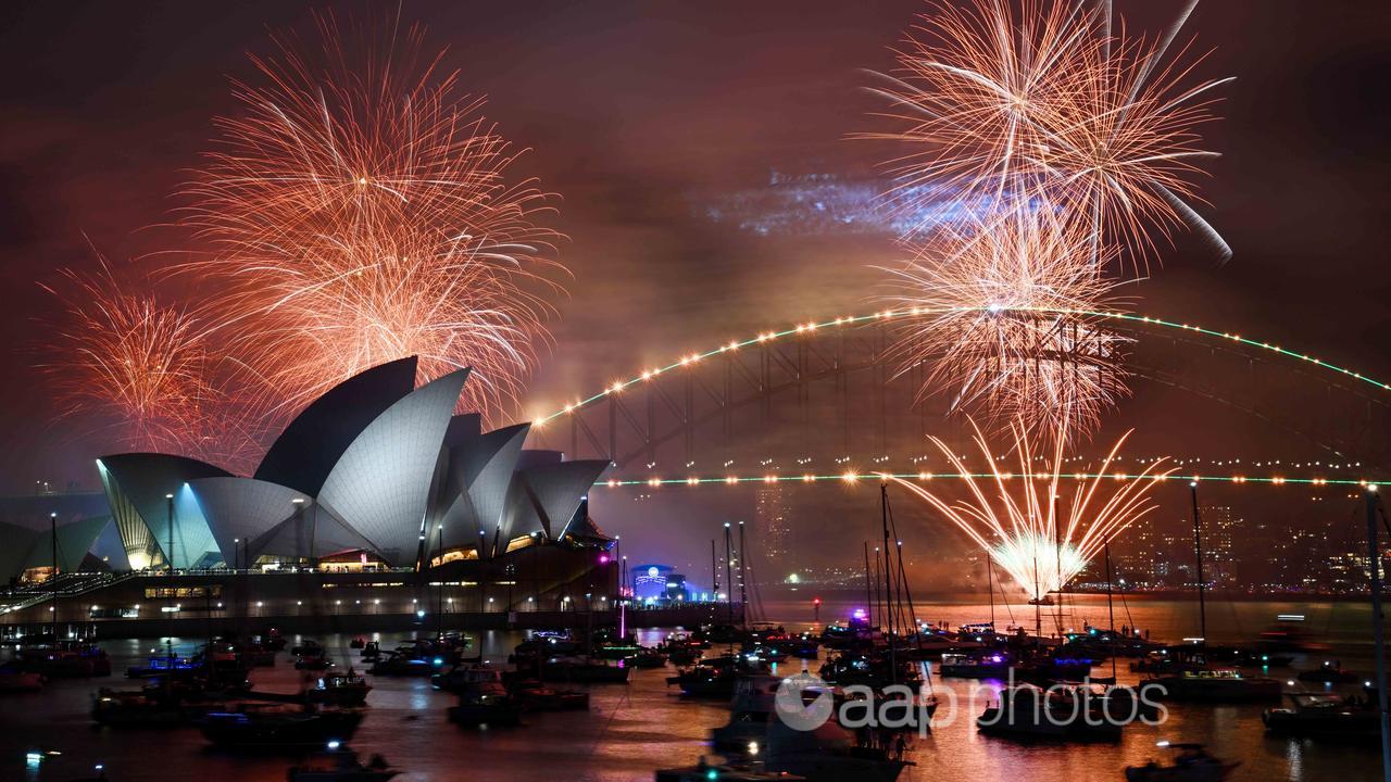 Fireworks are seen over the Sydney Opera House and Harbour Bridge