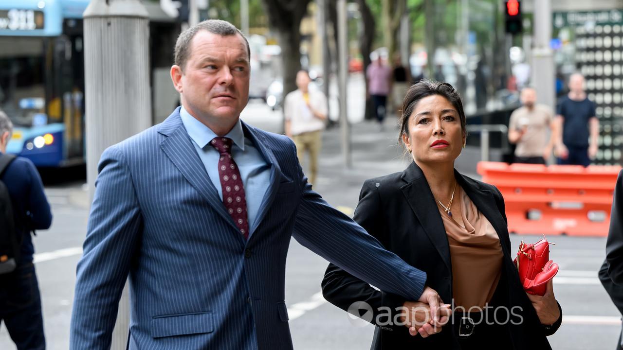 James Alexander Corr (left) and Analisa Josefa Corr arrive at court