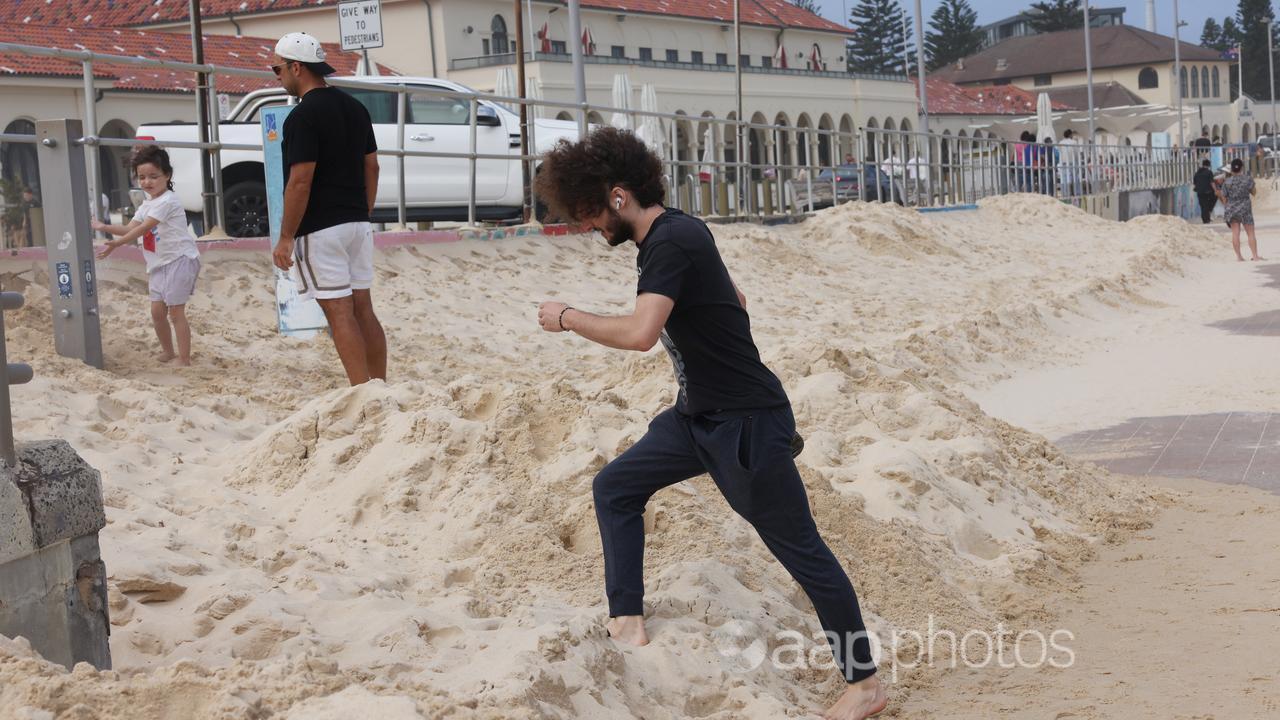 Bondi Beach sand blasted.