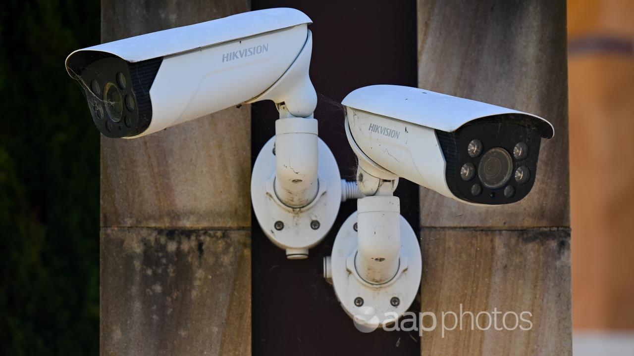 A security camera at a building in Canberra.