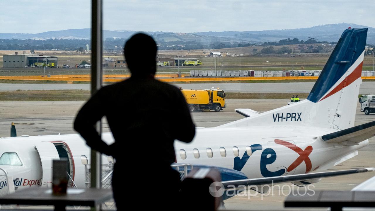 A Rex Airlines plane is seen at Tullamarine Airport