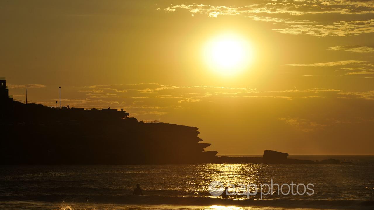 Summer sunrise at Bondi Beach